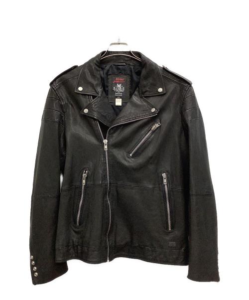 DIESEL（ディーゼル）DIESEL (ディーゼル) レザーライダースジャケット ブラック サイズ:XXLの古着・服飾アイテム