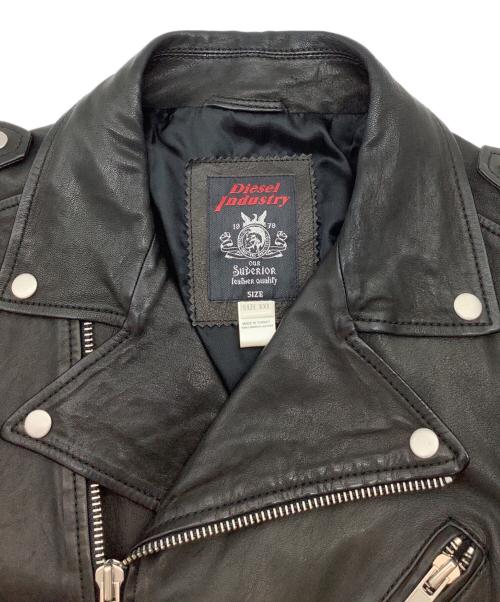 DIESEL（ディーゼル）DIESEL (ディーゼル) レザーライダースジャケット ブラック サイズ:XXLの古着・服飾アイテム