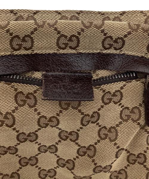 GUCCI（グッチ）GUCCI (グッチ) ウエストポーチ ブラウン×グリーンレッドの古着・服飾アイテム