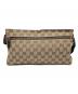 GUCCI (グッチ) ウエストポーチ ブラウン×グリーンレッド：45000円