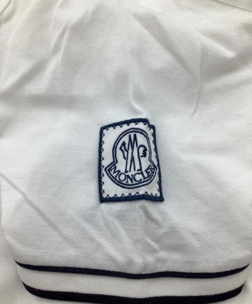 MONCLER（モンクレール）MONCLER (モンクレール) ポロシャツ ホワイト サイズ:表記無しの古着・服飾アイテム