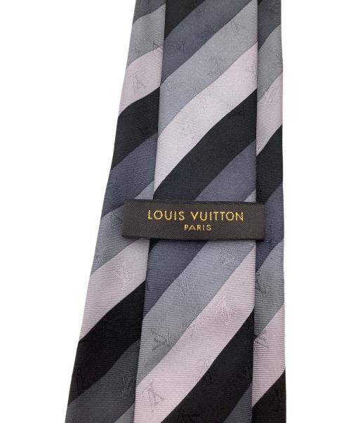 LOUIS VUITTON（ルイ ヴィトン）LOUIS VUITTON (ルイ ヴィトン) ネクタイ ブラック×グレー サイズ:Lの古着・服飾アイテム