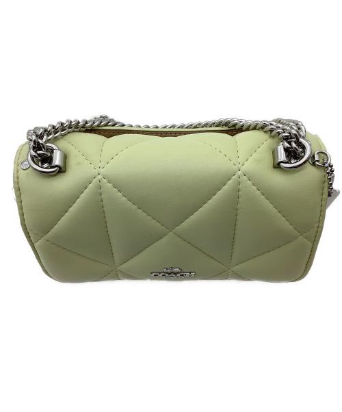 COACH（コーチ）COACH (コーチ) ミニウォレット オン ア チェーン パフィー ダイヤモンド キルティング グリーンの古着・服飾アイテム