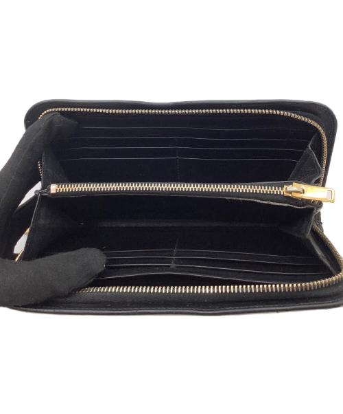 Saint Laurent Paris（サンローランパリ）Saint Laurent Paris (サンローランパリ) ラウンドファスナー　長財布 ブラックの古着・服飾アイテム