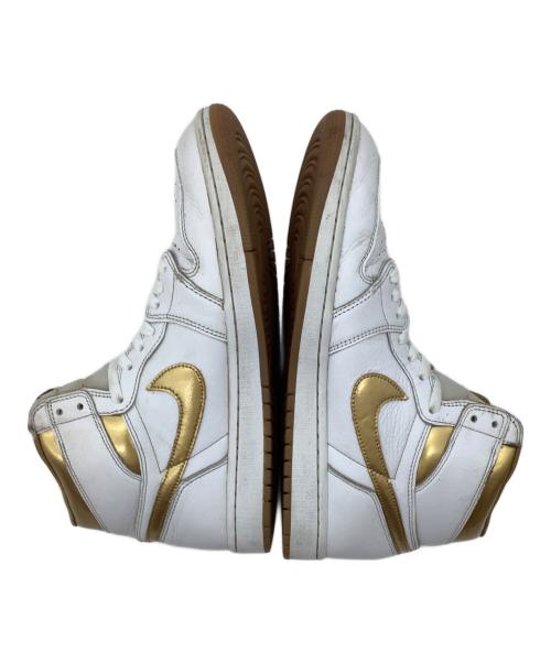 NIKE（ナイキ）NIKE (ナイキ) Air Jordan 1 Retro High OG ホワイト×ゴールド サイズ:28cmの古着・服飾アイテム
