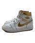 NIKE (ナイキ) Air Jordan 1 Retro High OG ホワイト×ゴールド サイズ:28cm：10000円