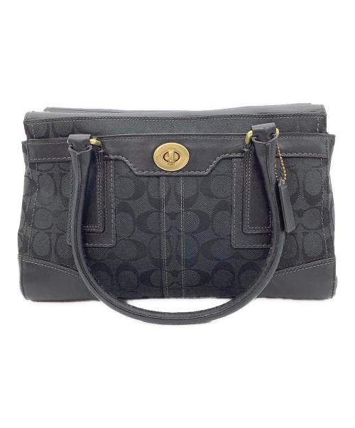 COACH（コーチ）COACH (コーチ) シグネチャーハンドバッグ ブラックの古着・服飾アイテム