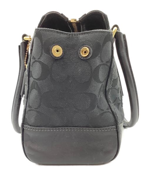 COACH（コーチ）COACH (コーチ) シグネチャーハンドバッグ ブラックの古着・服飾アイテム