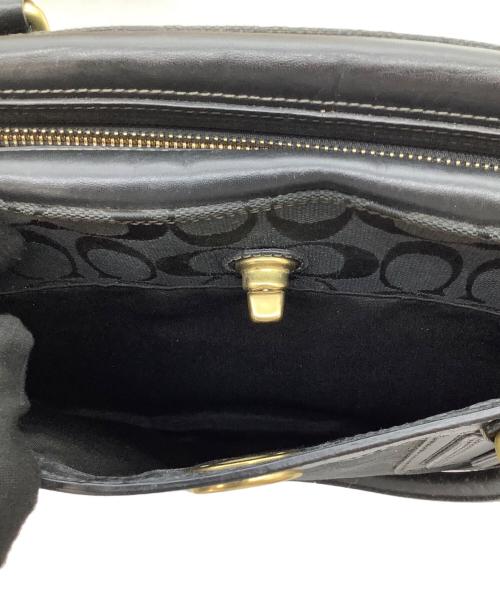 COACH（コーチ）COACH (コーチ) シグネチャーハンドバッグ ブラックの古着・服飾アイテム