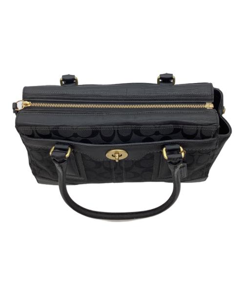 COACH（コーチ）COACH (コーチ) シグネチャーハンドバッグ ブラックの古着・服飾アイテム
