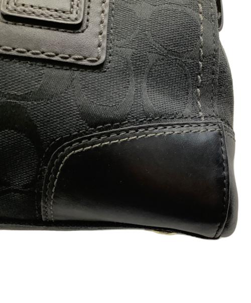 COACH（コーチ）COACH (コーチ) シグネチャーハンドバッグ ブラックの古着・服飾アイテム