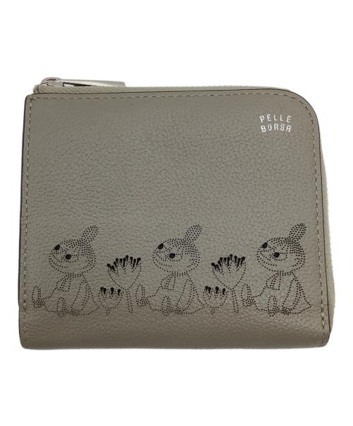 PELLE BORSA（ペレボルサ）PELLE BORSA (ペレボルサ) 二つ折り財布 ベージュの古着・服飾アイテム