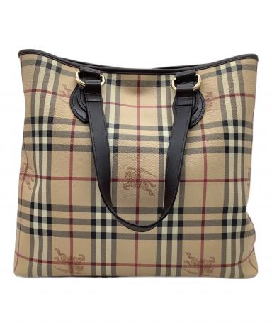 ✨美品✨バーバリー　ヴィンテージ　ノバチェック　シャドーホース　トートバッグ 中古・古着通販】BURBERRY (バーバリー) シャドーホースノバチェック