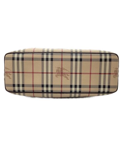BURBERRY（バーバリー）BURBERRY (バーバリー) シャドーホースノバチェックトートバッグ ベージュの古着・服飾アイテム