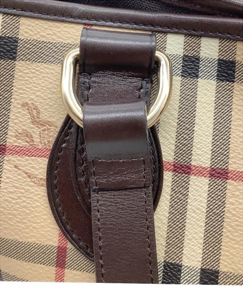 BURBERRY（バーバリー）BURBERRY (バーバリー) シャドーホースノバチェックトートバッグ ベージュの古着・服飾アイテム