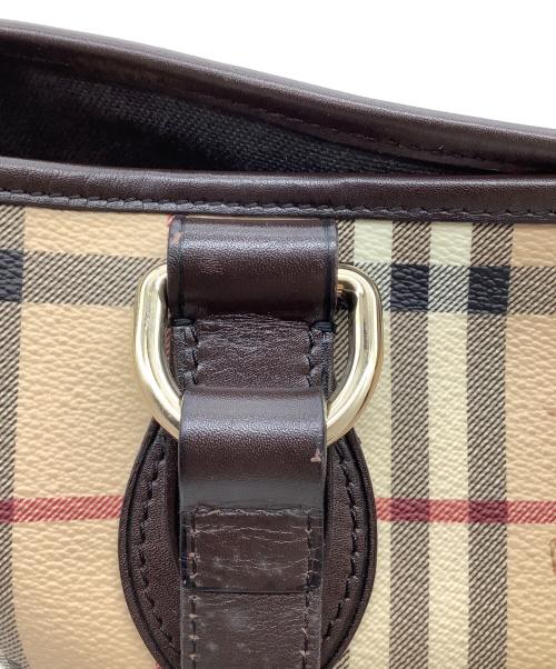 BURBERRY（バーバリー）BURBERRY (バーバリー) シャドーホースノバチェックトートバッグ ベージュの古着・服飾アイテム