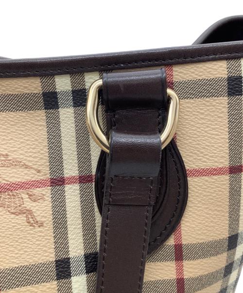 BURBERRY（バーバリー）BURBERRY (バーバリー) シャドーホースノバチェックトートバッグ ベージュの古着・服飾アイテム