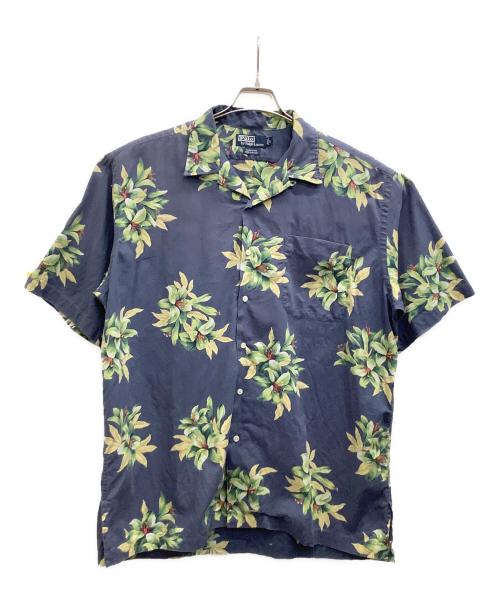 POLO RALPH LAUREN（ポロ・ラルフローレン）POLO RALPH LAUREN (ポロ・ラルフローレン) アロハシャツ ネイビー サイズ:Lの古着・服飾アイテム