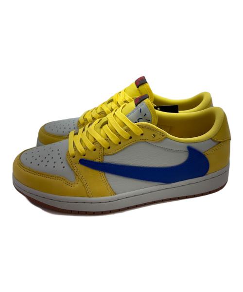 NIKE×TRAVIS SCOTT（ナイキ×トラヴィススコット）NIKE×Travis Scott (ナイキ×トラヴィススコット) Women’s Air Jordan 1 Retro LOW OG ”Canary” イエロー サイズ:US9の古着・服飾アイテム