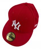 New Eraニューエラ）の古着「59FIFTY NY YANKEES」｜レッド