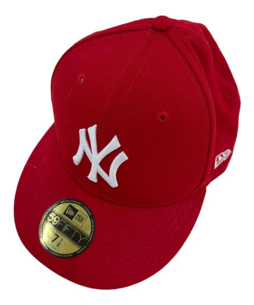 New Era（ニューエラ）New Era (ニューエラ) 59FIFTY NY YANKEES レッド サイズ:SIZE 7 1/8(56.8cm)の古着・服飾アイテム