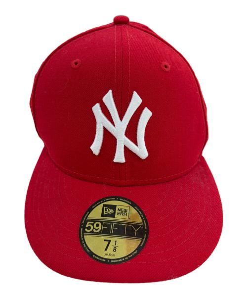 New Era（ニューエラ）New Era (ニューエラ) 59FIFTY NY YANKEES レッド サイズ:SIZE 7 1/8(56.8cm)の古着・服飾アイテム