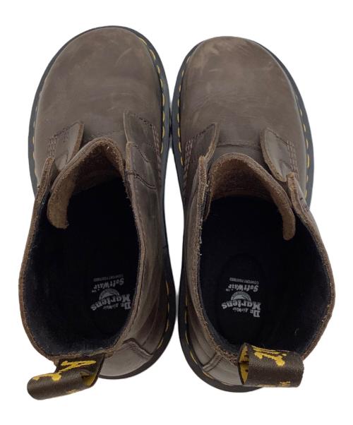 Dr.Martens（ドクターマーチン）Dr.Martens (ドクターマーチン) ZEBZAG レースレス ブーツ ブラウン サイズ:8の古着・服飾アイテム