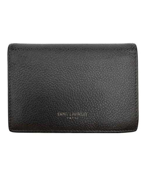 Saint Laurent Paris（サンローランパリ）Saint Laurent Paris (サンローランパリ) レザー 名刺入れ グレーの古着・服飾アイテム