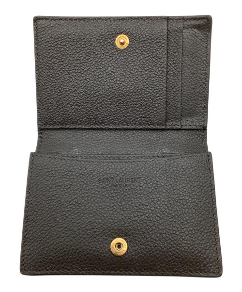 Saint Laurent Paris（サンローランパリ）Saint Laurent Paris (サンローランパリ) レザー 名刺入れ グレーの古着・服飾アイテム