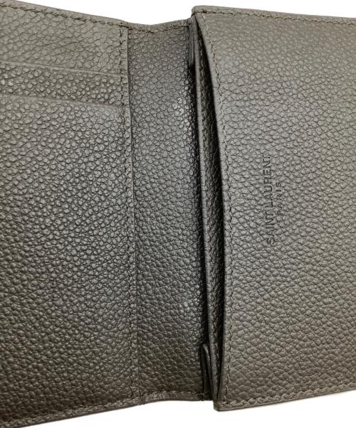Saint Laurent Paris（サンローランパリ）Saint Laurent Paris (サンローランパリ) レザー 名刺入れ グレーの古着・服飾アイテム