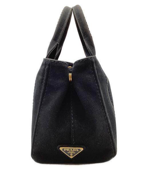 PRADA（プラダ）PRADA (プラダ) キャンバストートバッグ ブラックの古着・服飾アイテム