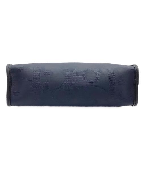 Christian Dior（クリスチャン ディオール）Christian Dior (クリスチャン ディオール) トロッター柄 オーバル金具 クラッチバッグ ネイビーの古着・服飾アイテム