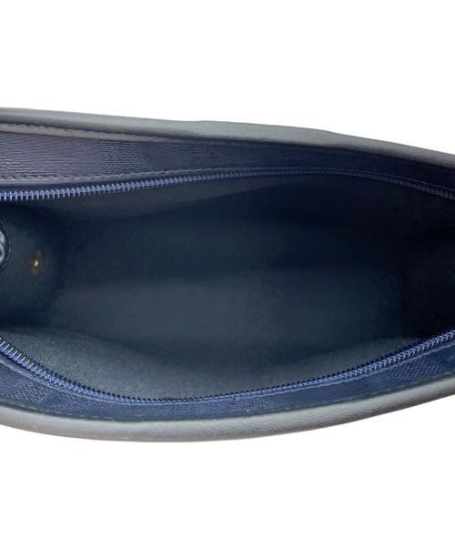 Christian Dior（クリスチャン ディオール）Christian Dior (クリスチャン ディオール) トロッター柄 オーバル金具 クラッチバッグ ネイビーの古着・服飾アイテム