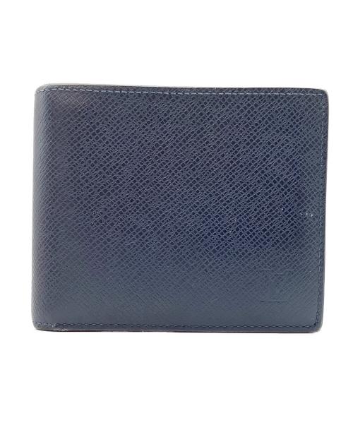 LOUIS VUITTON（ルイ ヴィトン）LOUIS VUITTON (ルイ ヴィトン) ポルト・フォイユ・マルコ　タイガ　2つ折り財布 ネイビーの古着・服飾アイテム