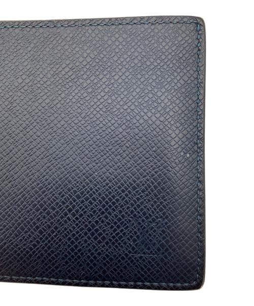 LOUIS VUITTON（ルイ ヴィトン）LOUIS VUITTON (ルイ ヴィトン) ポルト・フォイユ・マルコ　タイガ　2つ折り財布 ネイビーの古着・服飾アイテム