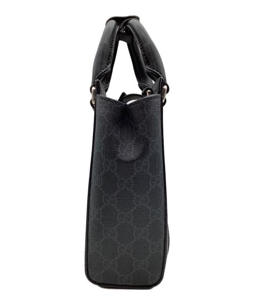 GUCCI（グッチ）GUCCI (グッチ) GGスプリーム キャンバス ミニ トートバッグ ブラックの古着・服飾アイテム