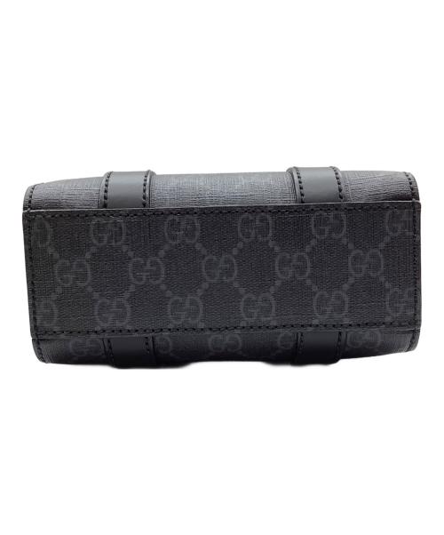GUCCI（グッチ）GUCCI (グッチ) GGスプリーム キャンバス ミニ トートバッグ ブラックの古着・服飾アイテム