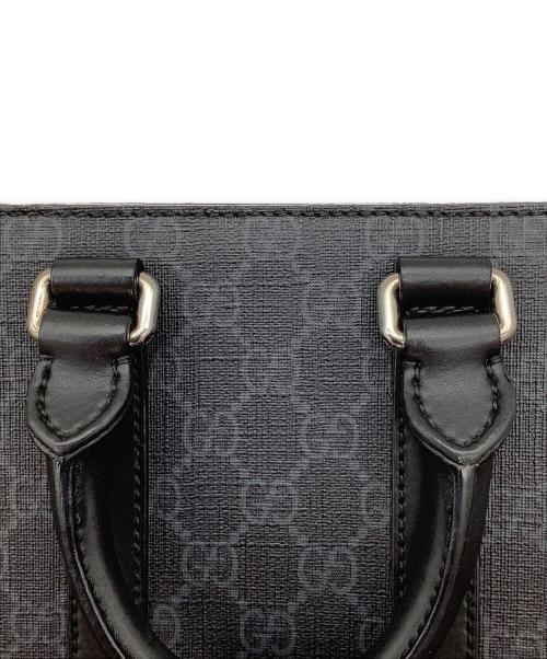 GUCCI（グッチ）GUCCI (グッチ) GGスプリーム キャンバス ミニ トートバッグ ブラックの古着・服飾アイテム