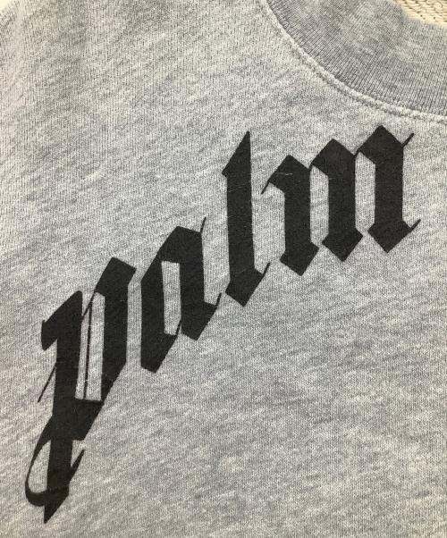Palm Angels（パーム エンジェルス）Palm Angels (パーム エンジェルス) カーブロゴクルーネックスウェットシャツ グレー サイズ:Mの古着・服飾アイテム
