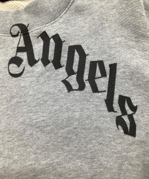 Palm Angels（パーム エンジェルス）Palm Angels (パーム エンジェルス) カーブロゴクルーネックスウェットシャツ グレー サイズ:Mの古着・服飾アイテム