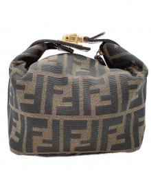 FENDI（フェンディ）の古着「ズッカ柄　バニティバッグ」｜ブラウン