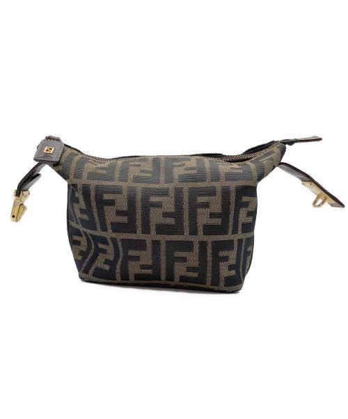 FENDI（フェンディ）FENDI (フェンディ) ズッカ柄　バニティバッグ ブラウンの古着・服飾アイテム