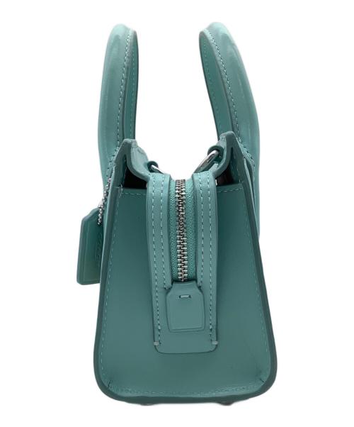 COACH（コーチ）COACH (コーチ) アンドレア ミニ キャリーオール シグネチャー ジャカード ブルー×ベージュの古着・服飾アイテム