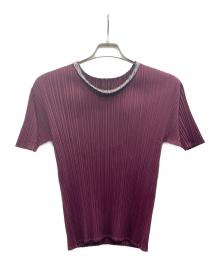 PLEATS PLEASE（プリーツプリーズ）の古着「プリーツカットソー」｜パープル