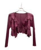 PLEATS PLEASEプリーツプリーズ）の古着「プリーツカーディガン」｜パープル