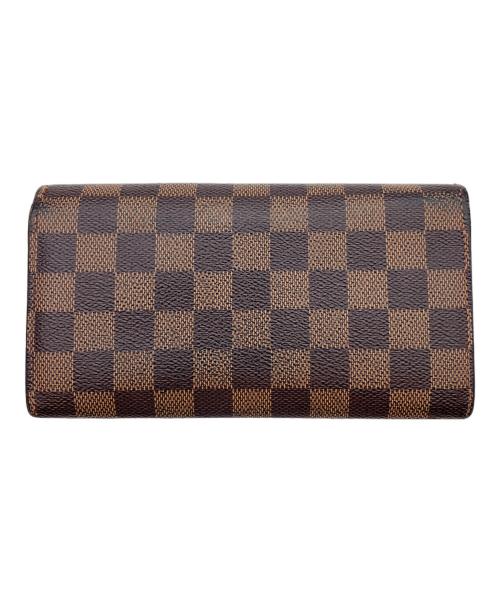 LOUIS VUITTON（ルイ ヴィトン）LOUIS VUITTON (ルイ ヴィトン) ダミエ　ポルトフォイユ・サラ　長財布 ブラウンの古着・服飾アイテム