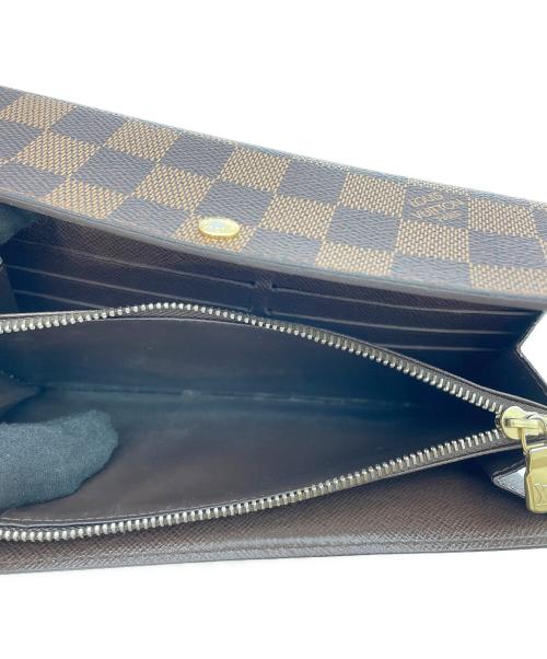 LOUIS VUITTON（ルイ ヴィトン）LOUIS VUITTON (ルイ ヴィトン) ダミエ　ポルトフォイユ・サラ　長財布 ブラウンの古着・服飾アイテム