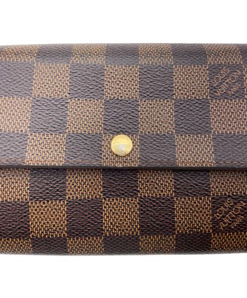 LOUIS VUITTON（ルイ ヴィトン）LOUIS VUITTON (ルイ ヴィトン) ダミエ　ポルトフォイユ・サラ　長財布 ブラウンの古着・服飾アイテム