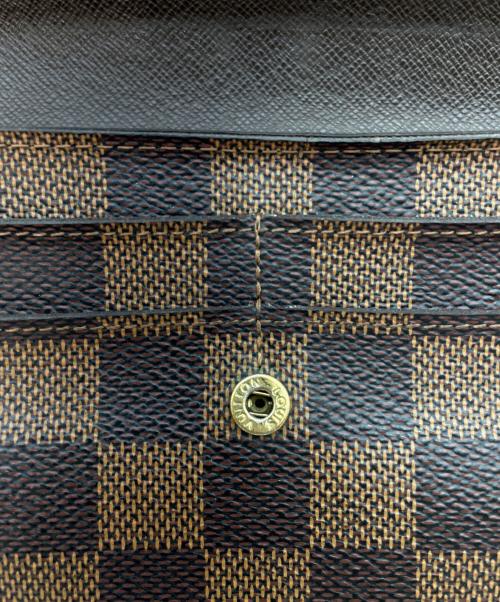 LOUIS VUITTON（ルイ ヴィトン）LOUIS VUITTON (ルイ ヴィトン) ダミエ　ポルトフォイユ・サラ　長財布 ブラウンの古着・服飾アイテム