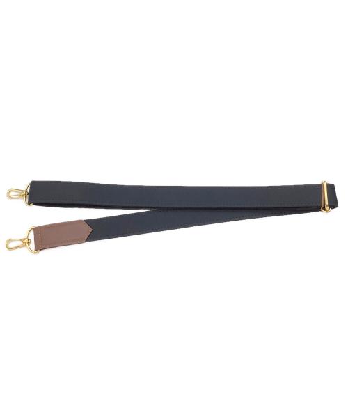 Yves Saint Laurent（イヴサンローラン）Yves Saint Laurent (イヴサンローラン) Yロゴ フラップ ナイロン×レザー ボストンバッグ ブルー×ブラウンの古着・服飾アイテム
